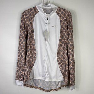 Espoir Equestrian Womens Mosaic Light Show Quarter Zip Riding Sun Shirt 2XL New